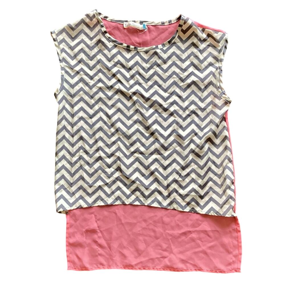 Vintage Havana Sheer Uneven Blouse